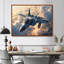 Avion de chasse en action au-dessus des nuages - salon d'art mural-1436554312-1436554310