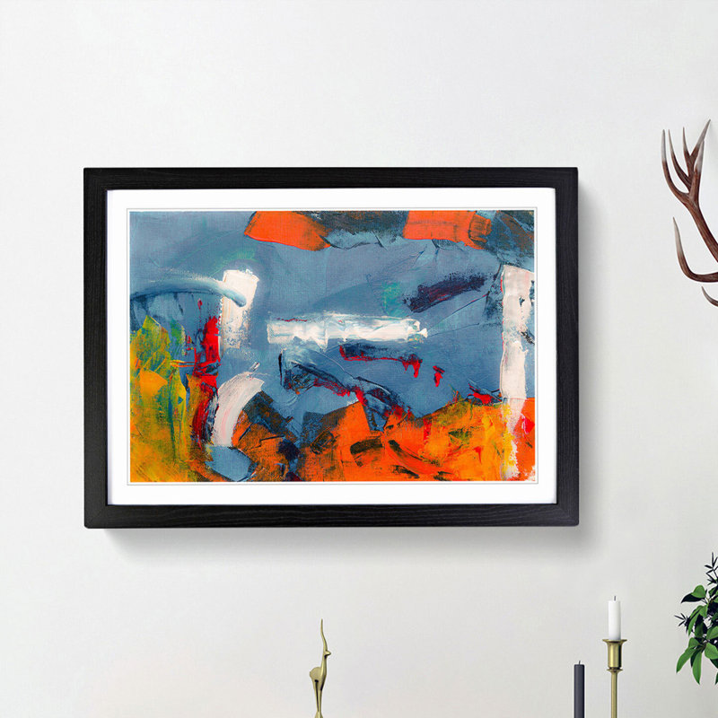 Abstract Vol.402 by S.Johnson - Framed Print, 62cm H x 87cm W x 2cm D, Black Framed