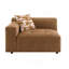 Ensemble de canapé modulaire contemporain, finition suède chocolat avec 2 coussins décoratifs assortis