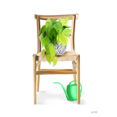 " Plant Lover Wicker Chair " by House Fenway