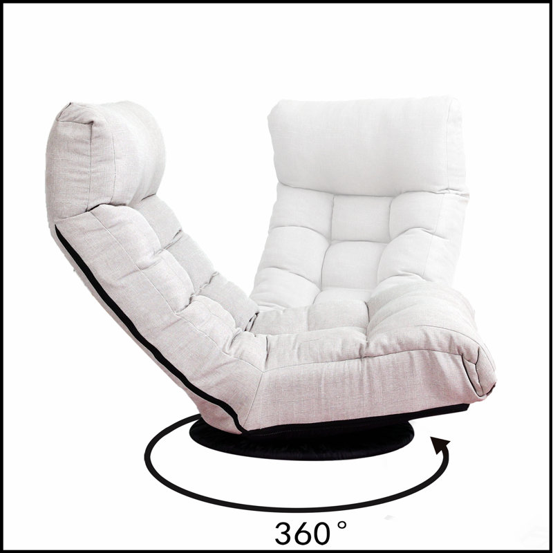 Fauteuil inclinable japonais confortable avec 3 pieds réglables pour une détente ultime