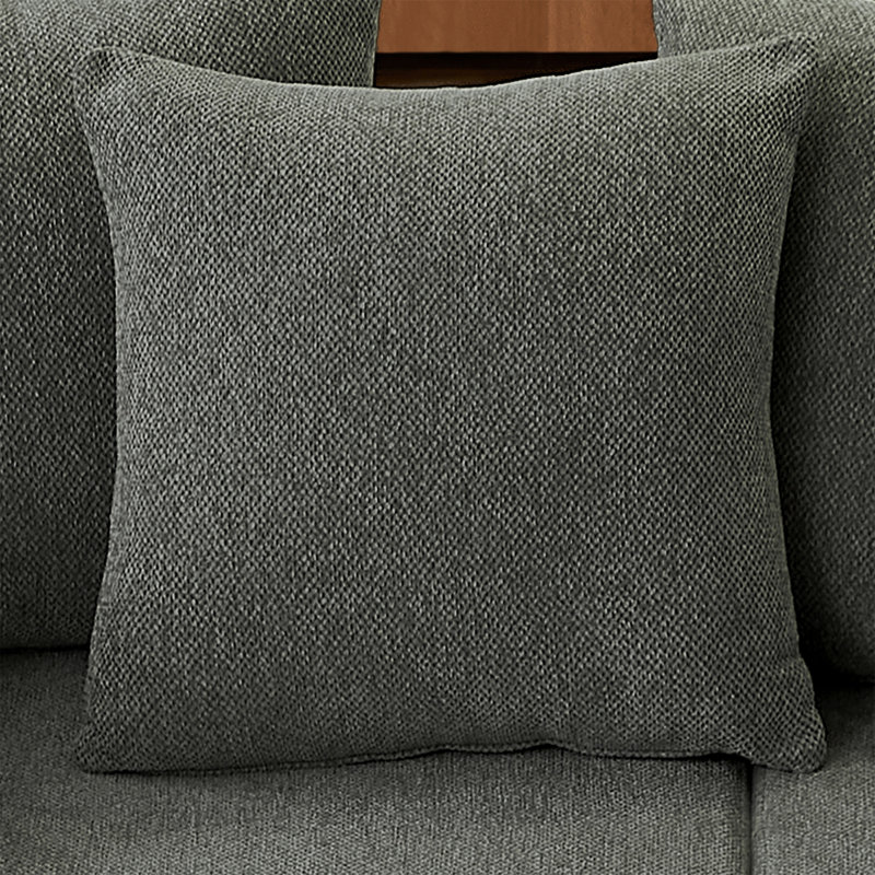 Chenille U-Shaped Sectional Sofa Set, 35.43" H x 128" W x 61.02" D, Gray Corduroy