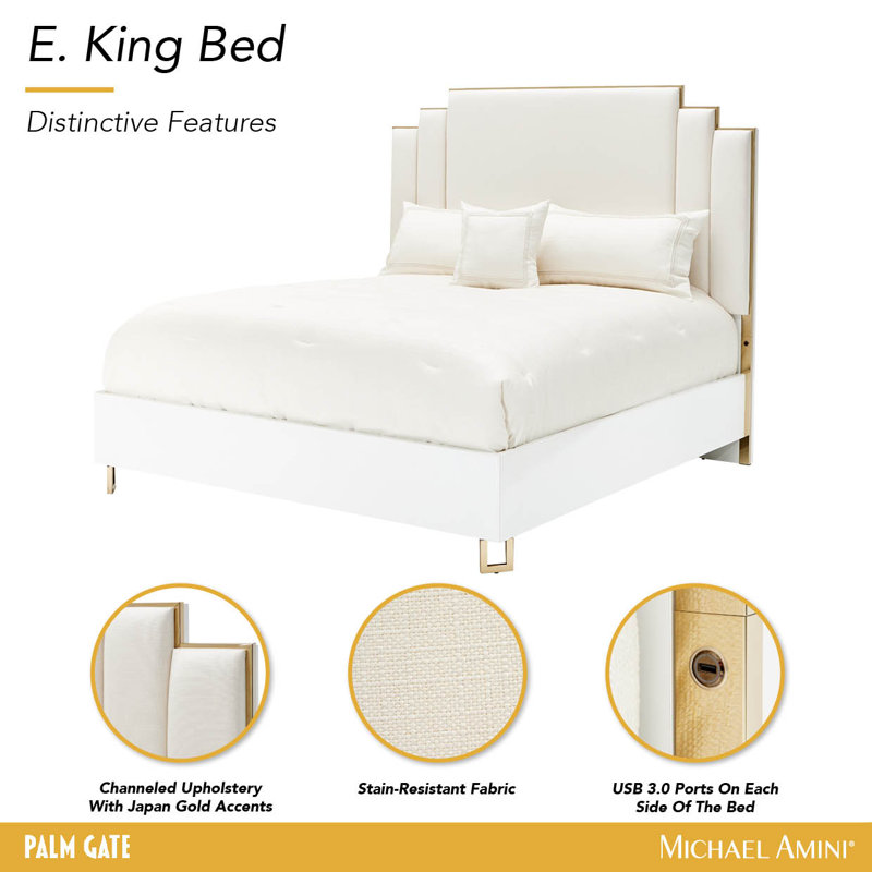 Palm Gate Upholstered Standard Bed, King