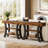 41" Console Table With Storage Shelves And Curved Frame