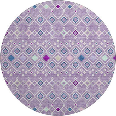 Premium Machine Washable Prisco Lavender Rug