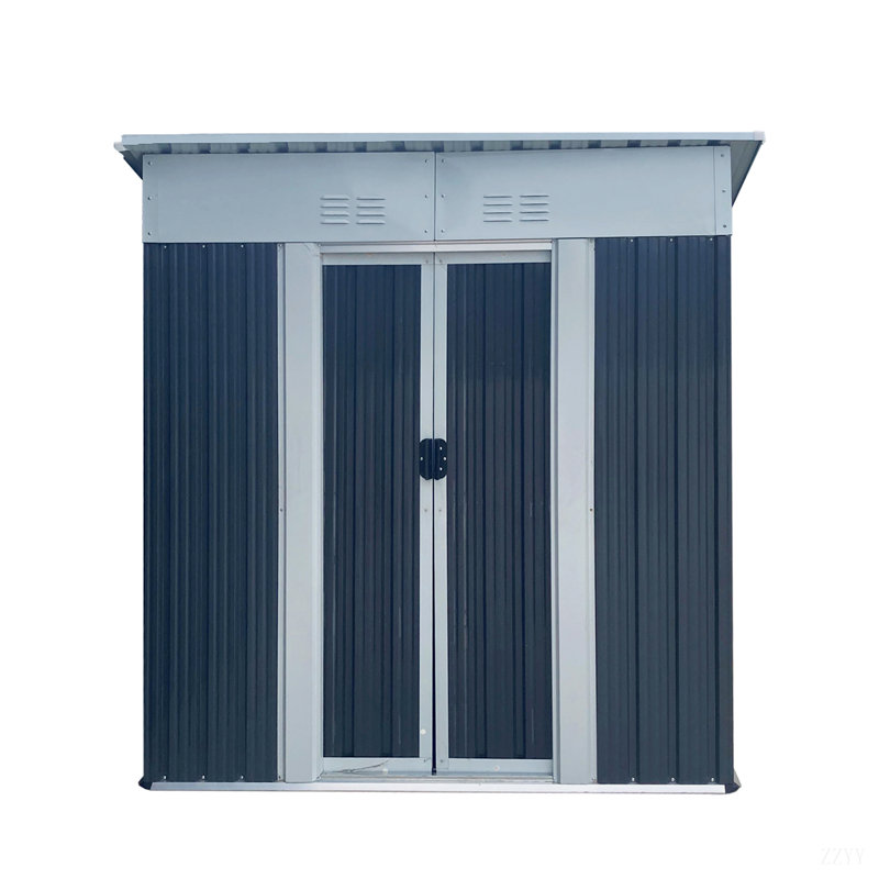 Outdoor Storage Sheds  Pent Roof, 71.4" H x 62.2" W x 33.1" D, Gray