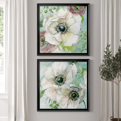 Asbury Garden Bloom I - ensemble de 2 reproductions d'art encadrées