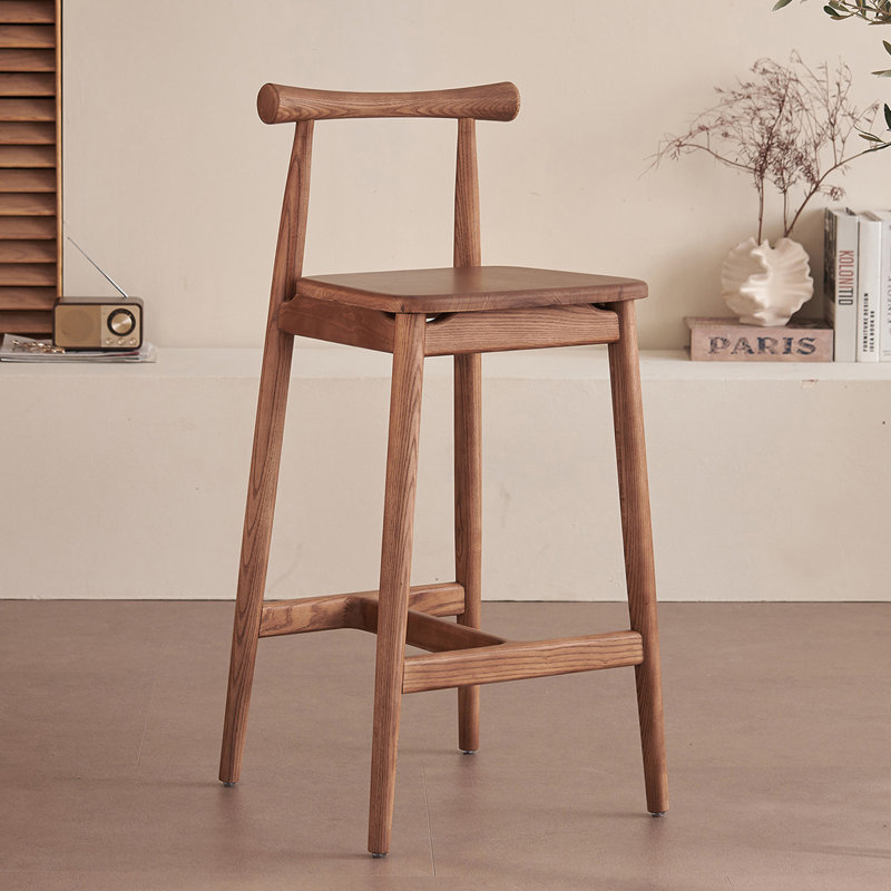 Chaise d'appoint à dossier bas en noyer (ensemble de 2), Noyer, 29.53"