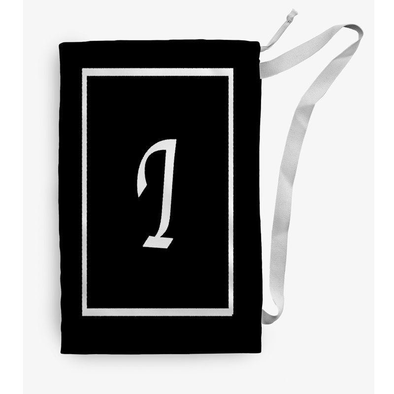 Sac à linge Monogram, Noir, Petit (H 29 po x l 18 po)