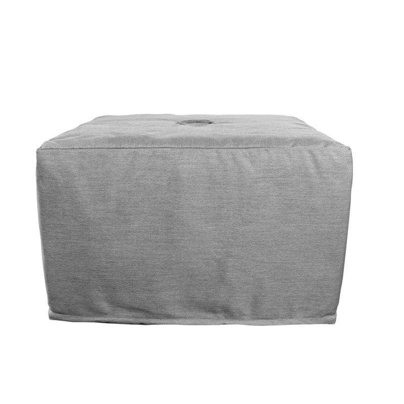 Repose-pieds extérieur Labraya avec coussin Sunbrella, Toile granit Sunbrella®
