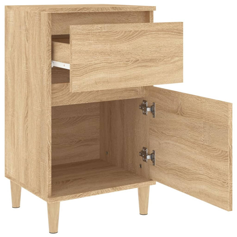 Giesen 40cm W Bedside Table, Beige, Set of 2