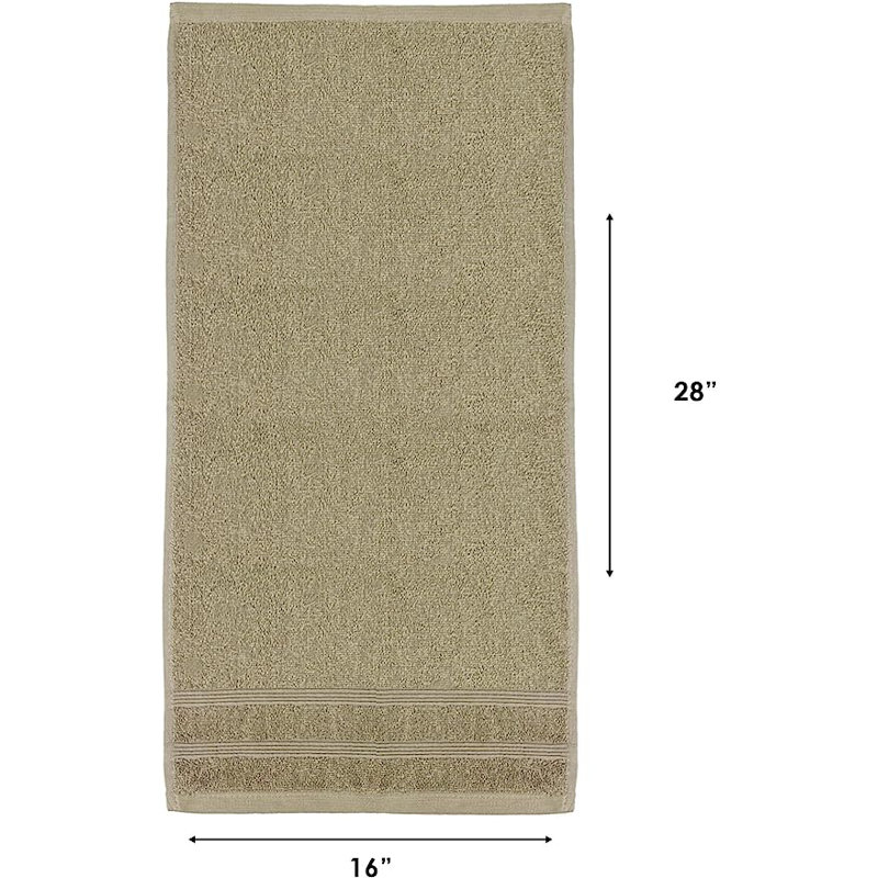 Kaufman Premium 100% Cotton | Hand & Face Towels Set For Bathroom, Spa, Gym, and More, Linen