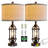 Jacolbi 3 Way Dimmable Touch Control Table Lamp with Dual USB Ports