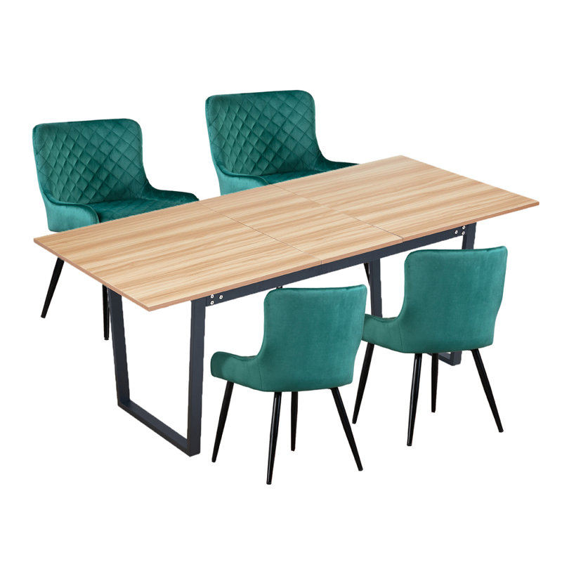 Kaydance 4 - Person Dining Set, Green