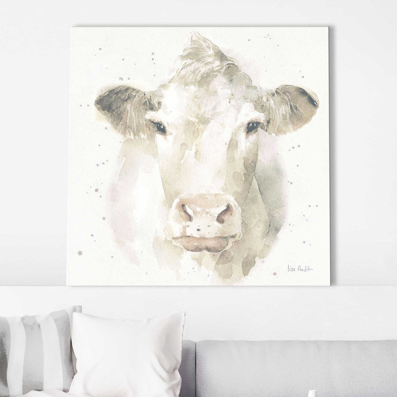 «Farm Friends II Neutral (Square)» par Lisa Audit Print, H 36 po x l 36 po x P 1,5 po, Toile tendue