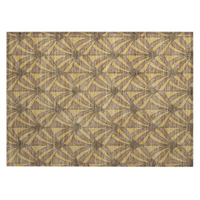 Machine Washable Indoor/Outdoor Lipman ACN2426 Mid-Century Modern Rug