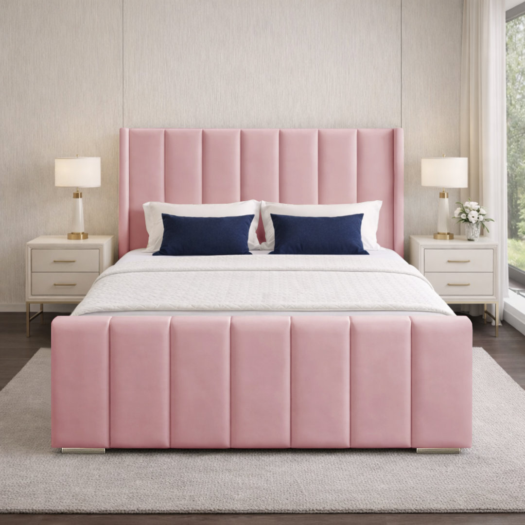 Premium Luxury Wingback Panel Bed Frame