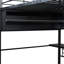 Lit mezzanine double en métal avec options de rangement à DEL, de bureau et utilitaires - caractéristique à DEL noire, 4 niveaux-1135147911