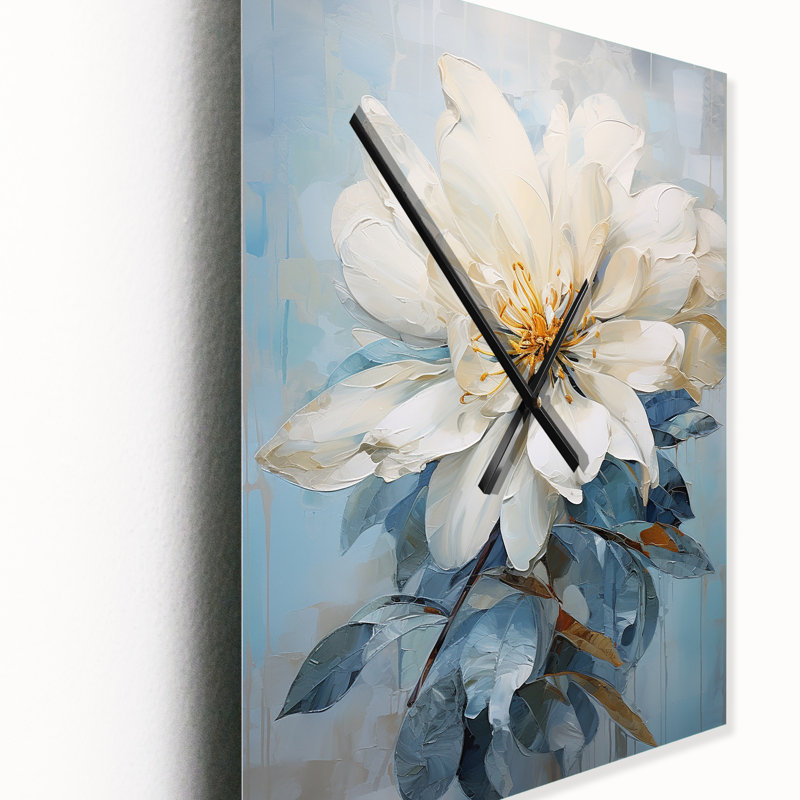 Horloge murale moderne Athziri - Rhododendron, Moyen