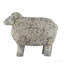 Figurine de mouton en magnésium 45,7 x 24,1 x 35,6 cm (18 x 9,5 x 14 pouces) avec finition blanche et grise patinée, décor de jardin vintage-95526955