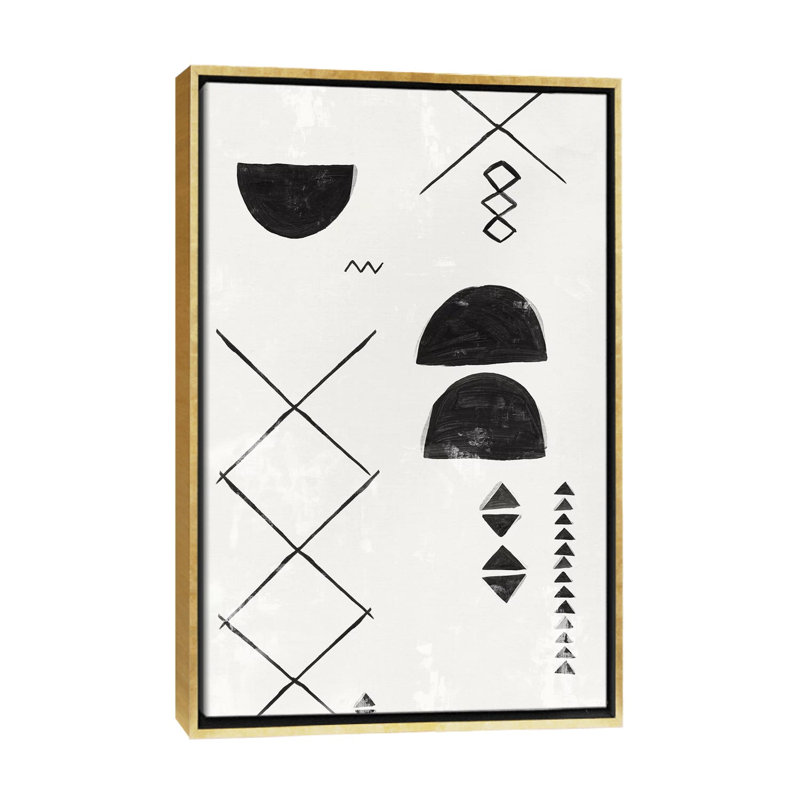 «African Motifs I» par Isabelle Z - reproduction d'art, Toile encadrée d'or, Aucun mat, H 26 po x l 18 po x 1,5 po