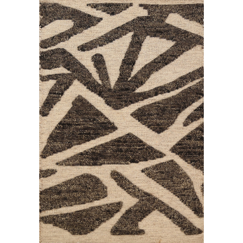 Modern Geometric Moroccan Indian Rug 2x3