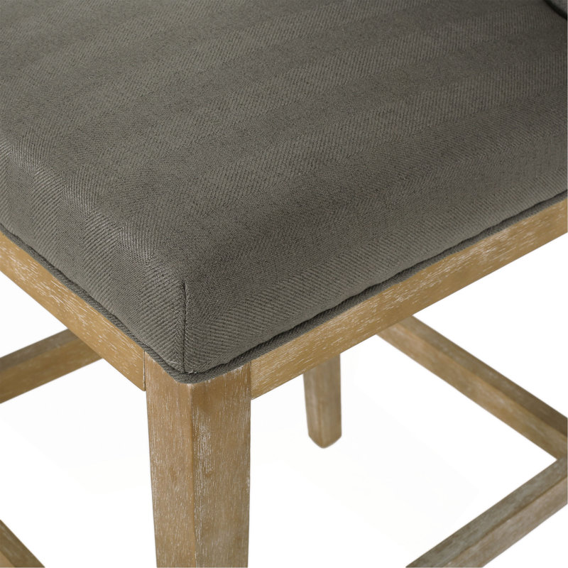 Tabouret de comptoir, ensemble de 2, tissu, Gris, Tabouret de bar (siège d'une hauteur de 31 po)