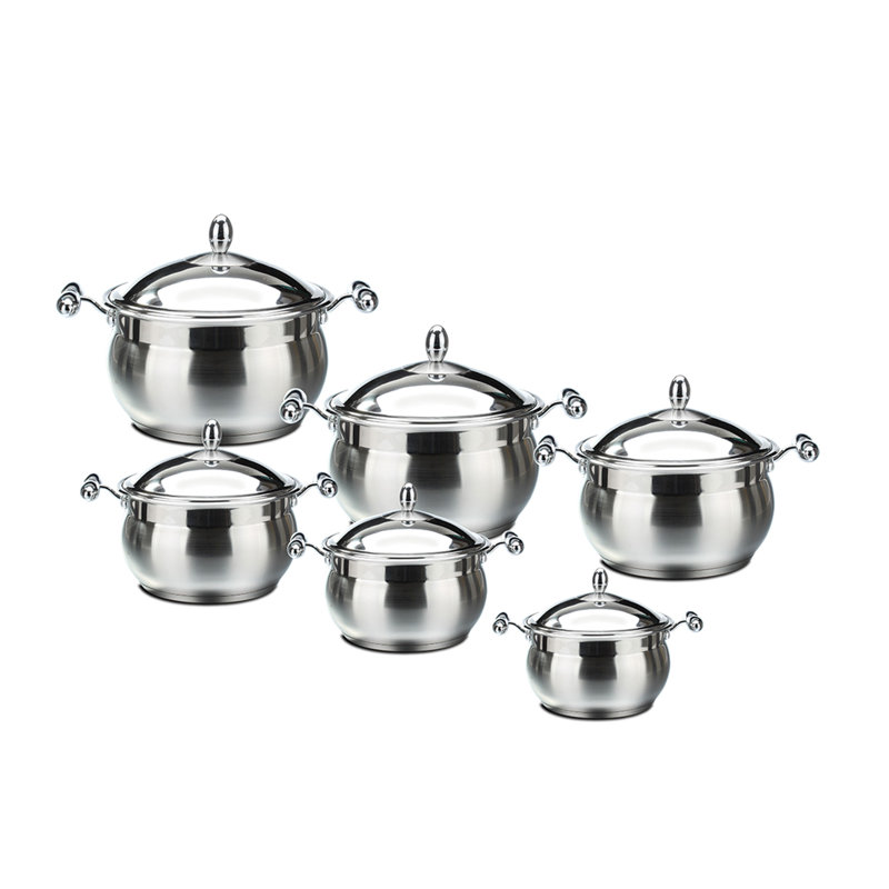 Lustro Imperiale 12 - Piece Stainless Steel Cookware Set