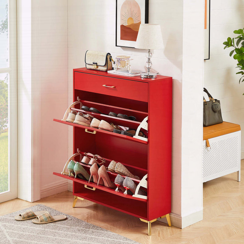 Armoire à chaussures avec tiroirs rabattables