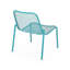 Chaise empilable d'extérieur, assise en maille, 66 x 56,5 x 66 cm, couleur turquoise, style moderne, résistante aux intempéries, 66 x 56,5 x 66 cm