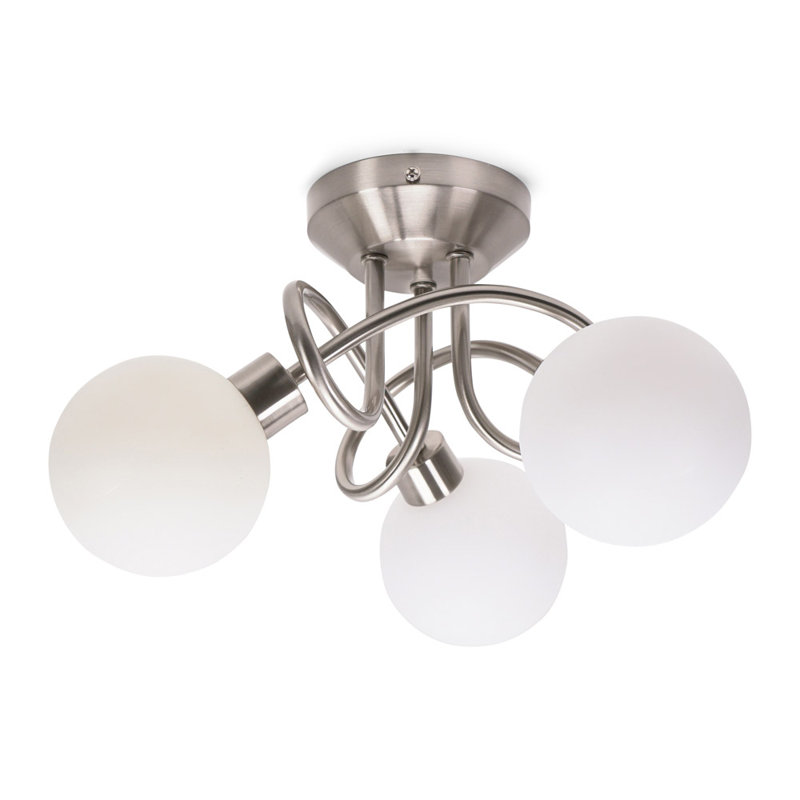 Cojocar Plastic Semi Flush Mount, Chrome, Yes