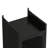 Black Contemporary Storage Cabinet With Fluted Glass Door, 4-tier Closed Cabinet 5-tier Storage For Living Room Entryway Bathroom Dining Room