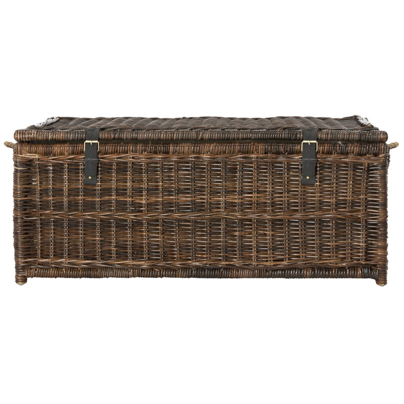 Caden 46" Wicker Storage Trunk, Brown
