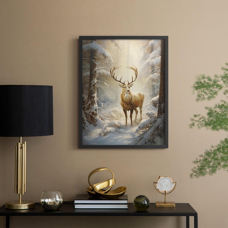 «Christmas Holiday Art DCL XXXII», reproduction d'art encadrée - bois massif, H 30 po x l 24 po, Noir, noir, noir, noir