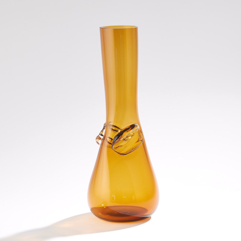 Vase Knot, H 18,5 po x l 6,75 po x P 6,75 po, Jaune