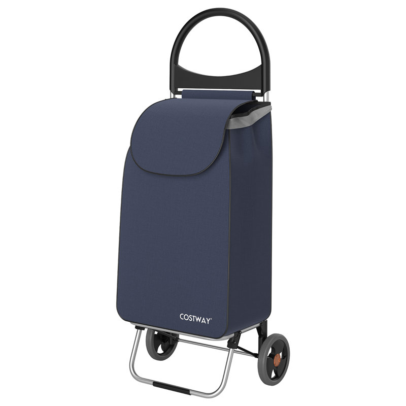 Chariot utilitaire d'épicerie avec chariot amovible Costway, Bleu