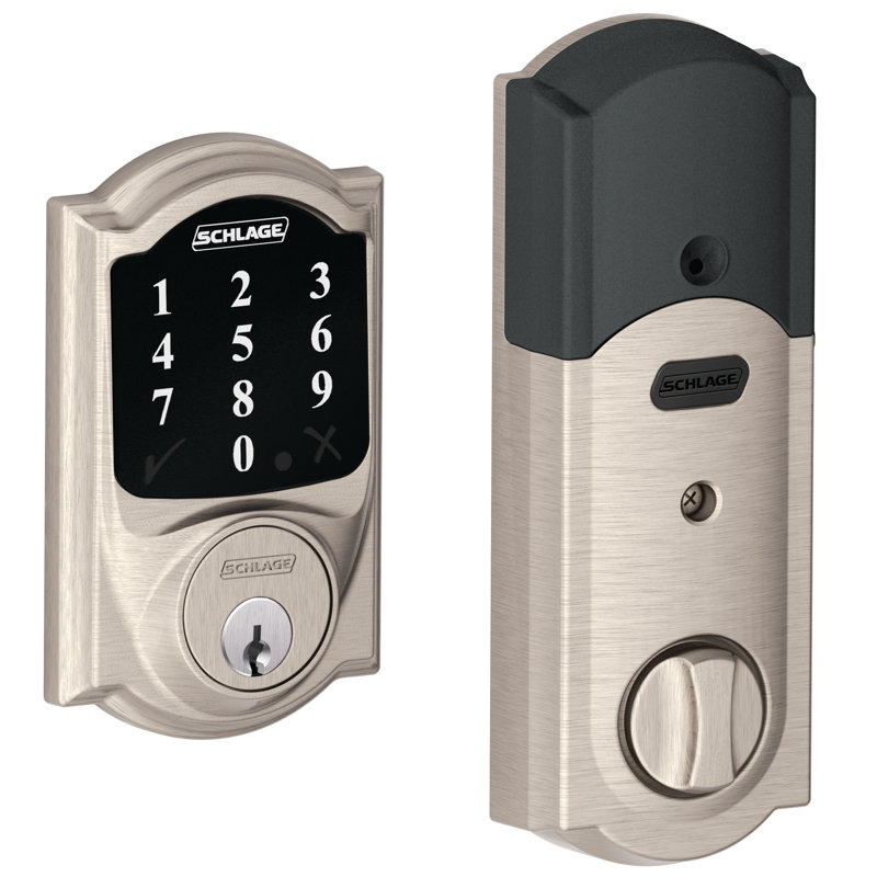 Single Cylinder Keyless Electronic Deadbolt, Satin Nickel