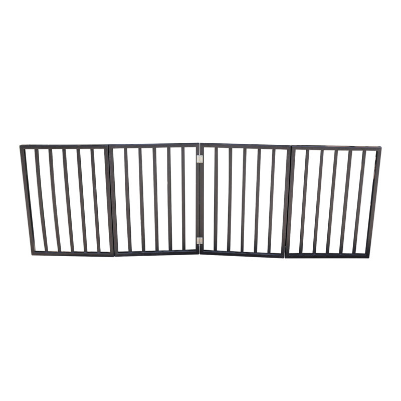 Lit simple au sol avec porte, cadre de lit plateforme en bois massif avec clôture, adapté aux enfants, bois de pin, Gris
