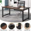 Aalderk Solid Wood Top Metal Base Computer Desk-753230084-753230085