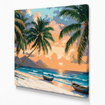 Cities Dominican Republic Gray Canvas Wall Art