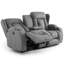 Andreaz 2 Seater Linen Reclining Sofa-674237020