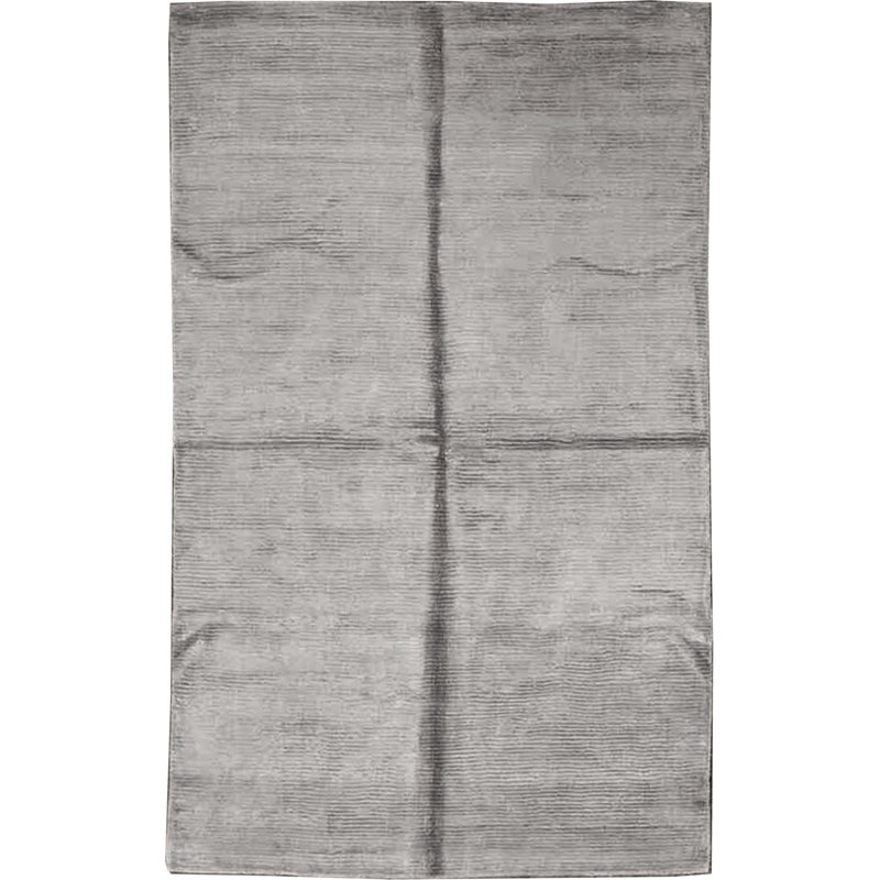 Tapis argent noué à la main de haute qualité