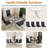 5- Piece Dining Table Set,Glass Top Metal Base Dining Tablewith 4 Faux Leather Dining Chairs-111233761-111233762