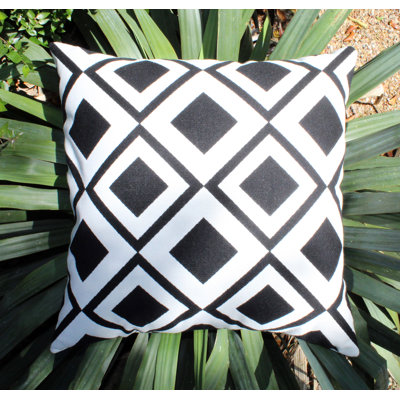 Housse et insert de coussin extérieur carré / noir Mod Mod Sunbrella®