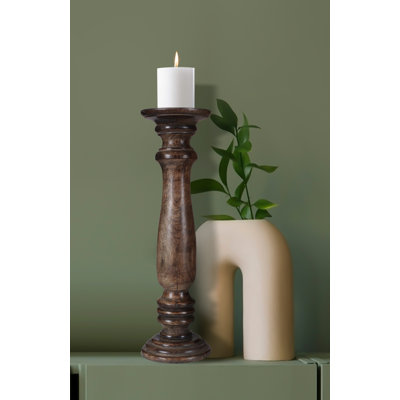 Fireplace and Floor Candlestick