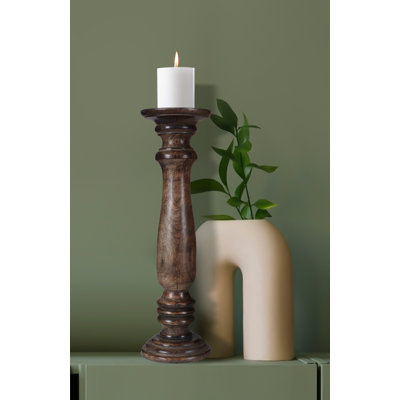 Wood Candlestick