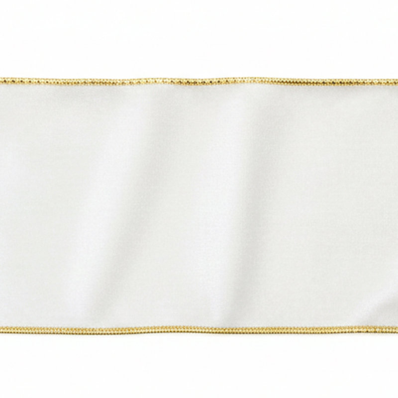 Ruban de velours, H 0,2 po x l 360 po x P 4 po, Ivoire brillant