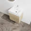 Meuble-lavabo mural 24 po avec lavabo en résine, 2 tiroirs à fermeture en douceur 24 po-125539365-125539367