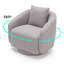 Fauteuil demi-tonneau pivotant l 28,5 po Bashar-898202287