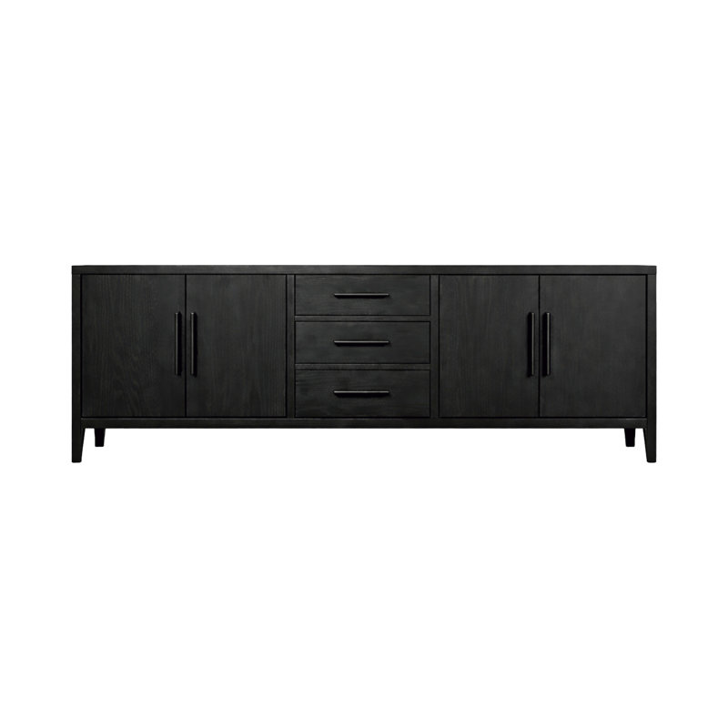 Alexandre 94" Solid Wood Sideboard, Black